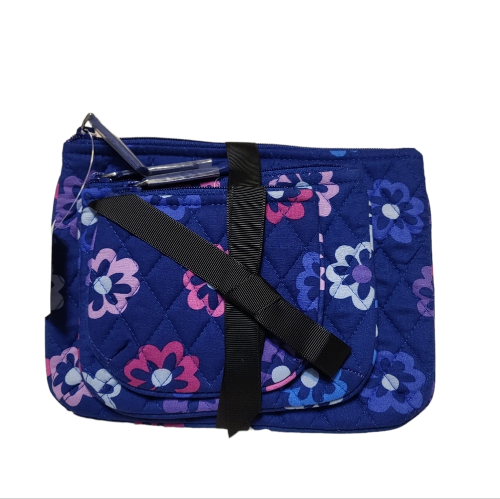 Vera Bradley Cosmetic Trio Bags - Elle Flowers - New